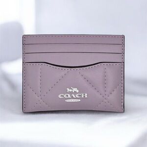 Coach Slim Id Card Case With Puffy Diamond Quilting